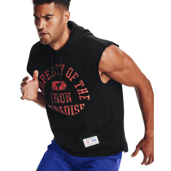 men's project rock terry bull sleeveless moletom com capuz