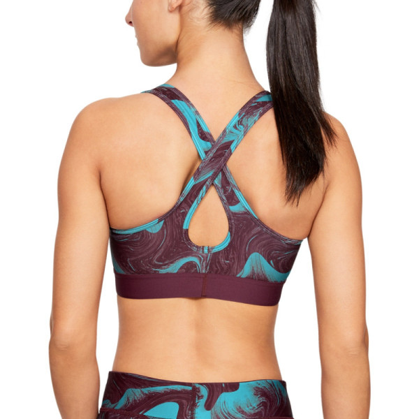 Bustiera Dama ARMOUR MID CROSSBACK PRINTED BRA Under Armour