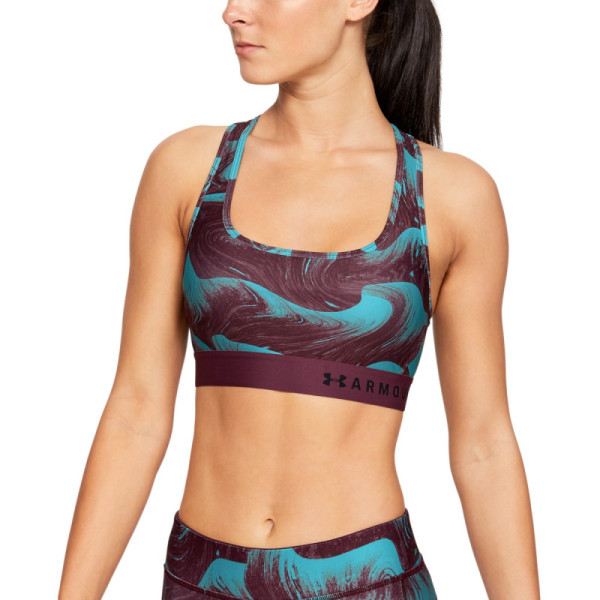 Bustiera Dama ARMOUR MID CROSSBACK PRINTED BRA Under Armour