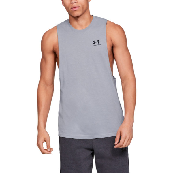 SPORTSTYLE LEFT CHEST CUT-OFF TEE