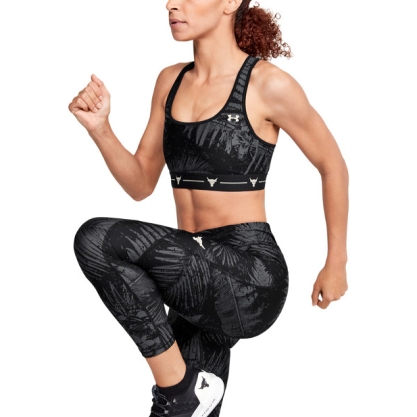 Women's UA PROJECT ROCK ARMOUR MID PRINTED CROSSBACK BRA