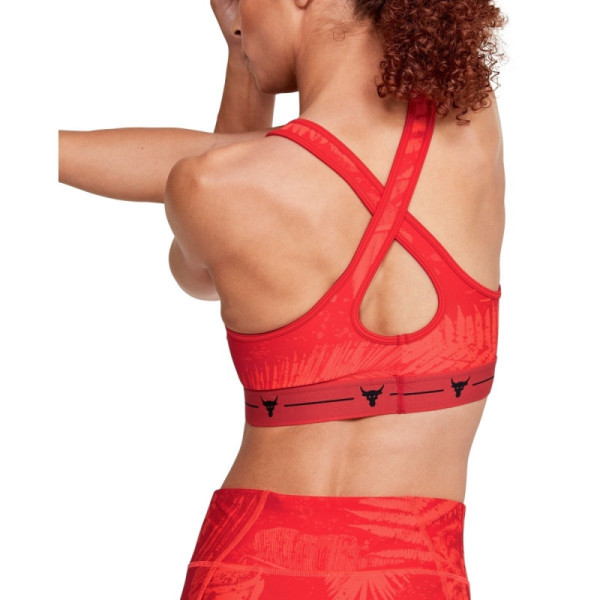 Women's UA PROJECT ROCK ARMOUR MID PRINTED CROSSBACK BRA