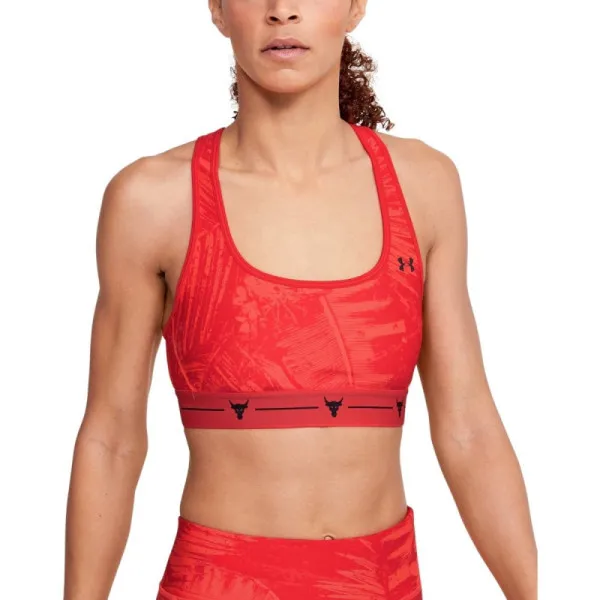Women's UA PROJECT ROCK ARMOUR MID PRINTED CROSSBACK BRA 