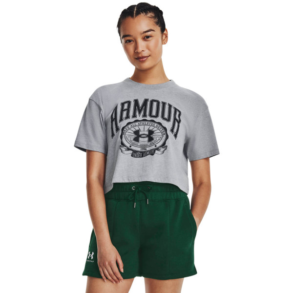 Tricou Dama COLLEGIATE CREST CROP SS Under Armour