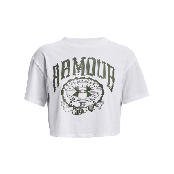 Tricou Dama COLLEGIATE CREST CROP SS Under Armour