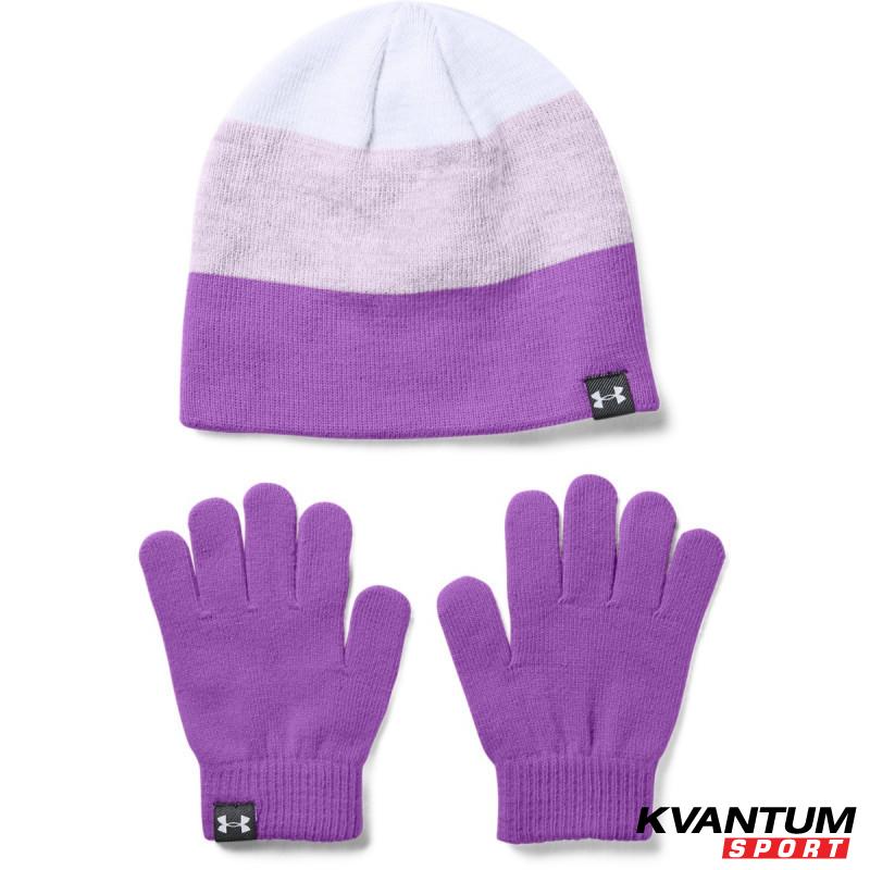 Girls' UA G BEANIE GLOVE COMBO