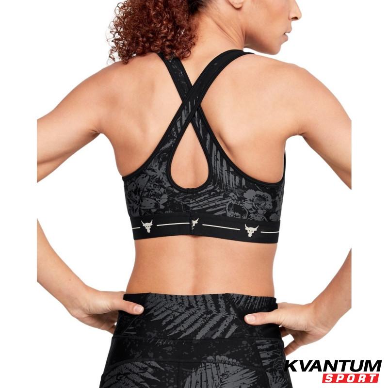 Women's UA PROJECT ROCK ARMOUR MID PRINTED CROSSBACK BRA