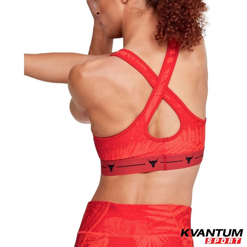 Women's UA PROJECT ROCK ARMOUR MID PRINTED CROSSBACK BRA