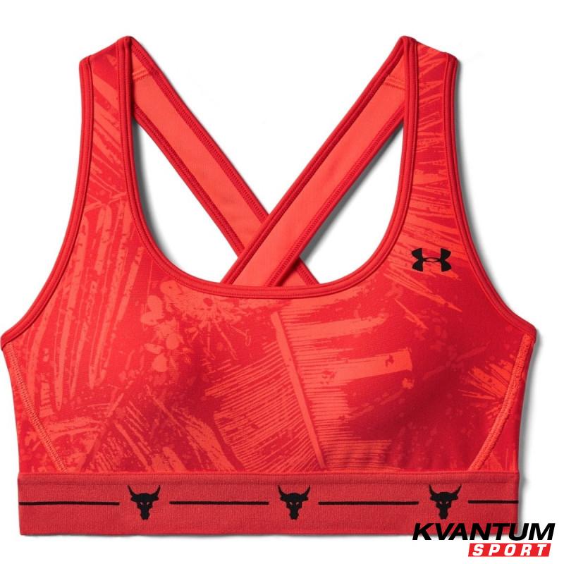 Women's UA PROJECT ROCK ARMOUR MID PRINTED CROSSBACK BRA